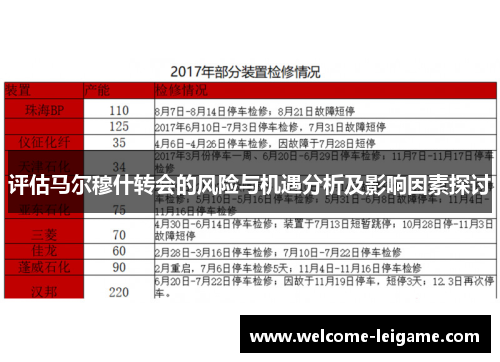 评估马尔穆什转会的风险与机遇分析及影响因素探讨 评估马尔穆什转会的风险与机遇分析及影响因素探讨
